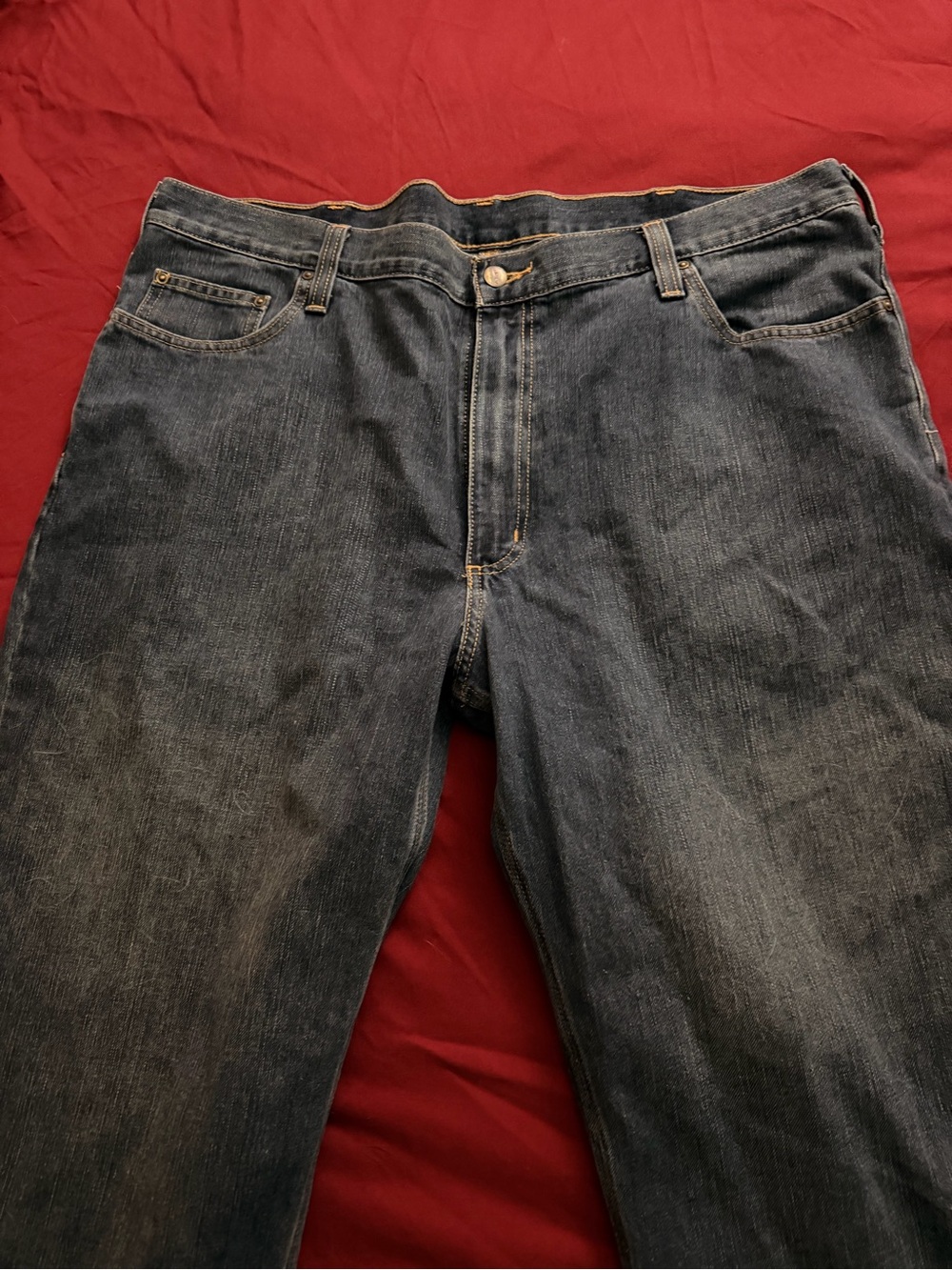 Carhartt Men's Relaxed Fit Dark Blue Jeans